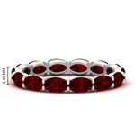 Load image into Gallery viewer, oval-shape-5-carat-sideways-ruby-wedding-band-in-white-gold-FDEWB8425OVGRUDR-5.00CT-NL-WG-HW