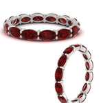 Load image into Gallery viewer, oval-shape-5-carat-sideways-ruby-wedding-band-in-white-gold-FDEWB8425OVGRUDRANGLE3-5.00CT-NL-WG