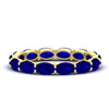 Load image into Gallery viewer, oval-shape-5-carat-sideways-sapphire-wedding-band-in-yellow-gold-FDEWB8425OVGSABL-5.00CT-NL-YG