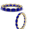 Load image into Gallery viewer, oval-shape-5-carat-sideways-sapphire-wedding-band-in-yellow-gold-FDEWB8425OVGSABLANGLE3-5.00CT-NL-YG