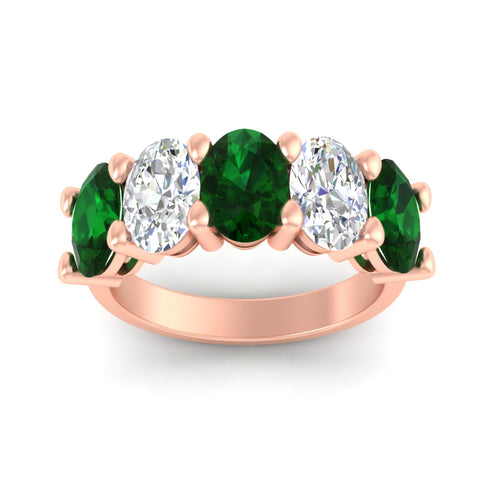 oval-shaped-5-stone-emerald-wedding-band-5-carat-in-rose-gold-fdwb8008ovgemgrangle5-5.00ct-nl-rg.jpg