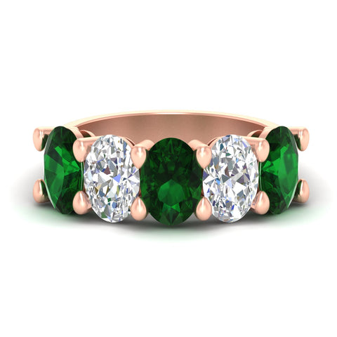 oval-shaped-5-stone-emerald-wedding-band-5-carat-in-rose-gold-fdwb8008ovgemgrsleep-5.00ct-nl-rg.jpg