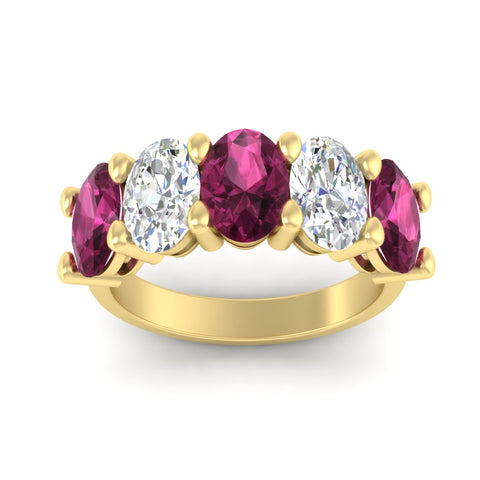 oval-shaped-5-stone-pink-sapphire-wedding-band-5-carat-in-yellow-gold-fdwb8008ovgsadrpiangle5-4.00ct-nl-yg.jpg