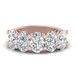 Load image into Gallery viewer, oval-shaped-5-stone-wedding-band-5-carat-in-rose-gold-FD8008OVB-5.00CT-NL-RG.jpg
