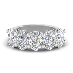 Load image into Gallery viewer, oval-shaped-5-stone-wedding-band-5-carat-in-white-gold-FD8008OVB-5.00CT-NL-WG.jpg
