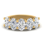 Load image into Gallery viewer, oval-shaped-5-stone-wedding-band-5-carat-in-yellow-gold-FD8008OVB-5.00CT-NL-YG.jpg
