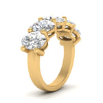 Load image into Gallery viewer, oval-shaped-5-stone-wedding-band-5-carat-in-yellow-gold-FD8008OVB-5.00CT-NL-YG.jpg
