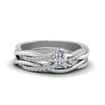 Load image into Gallery viewer, oval-shaped-Infinity-twist-diamond-matching-bridal-set-in-14K-white-gold-FD8253OV-NL-WG
