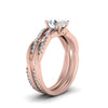 Load image into Gallery viewer, oval-shaped-Infinity-twist-diamond-matching-bridal-set-in-14K-rose-gold-FD8253OV-NL-RG