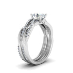 Load image into Gallery viewer, oval-shaped-Infinity-twist-diamond-matching-bridal-set-in-14K-white-gold-FD8253OV-NL-WG
