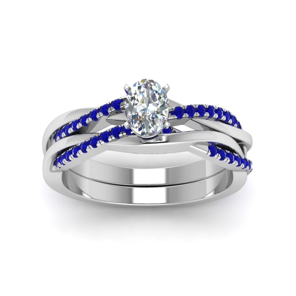 oval-shaped-Infinity-twist-diamond-matching-bridal-set-with-blue-sapphire-in-14K-white-gold-FD8253OVGSABL-NL-WG