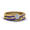Load image into Gallery viewer, oval-shaped-Infinity-twist-diamond-matching-bridal-set-with-blue-sapphire-in-14K-yellow-gold-FD8253OVGSABL-NL-YG