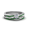 Load image into Gallery viewer, oval-shaped-Infinity-twist-diamond-matching-bridal-set-with-emerald-in-950-Platinum-FD8253OVGEMGR-NL-WG