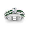 Load image into Gallery viewer, oval-shaped-Infinity-twist-diamond-matching-bridal-set-with-emerald-in-950-Platinum-FD8253OVGEMGR-NL-WG