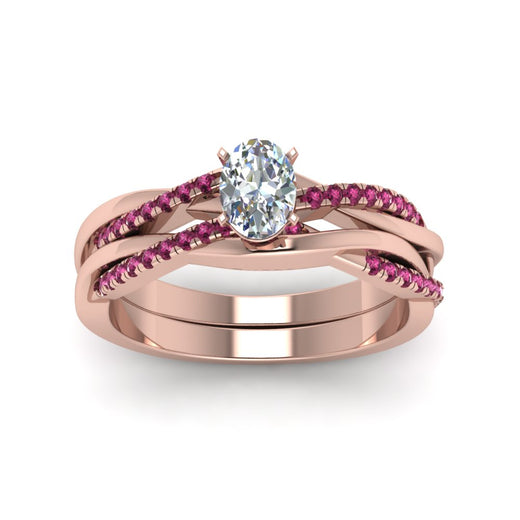 oval-shaped-Infinity-twist-diamond-matching-bridal-set-with-pink-sapphire-in-14K-rose-gold-FD8253OVGSADRPI-NL-RG