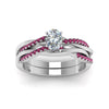 Load image into Gallery viewer, oval-shaped-Infinity-twist-diamond-matching-bridal-set-with-pink-sapphire-in-14K-white-gold-FD8253OVGSADRPI-NL-WG
