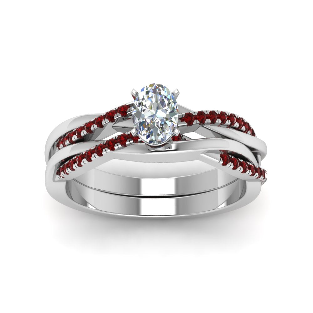 oval-shaped-Infinity-twist-diamond-matching-bridal-set-with-ruby-in-950-Platinum-FD8253OVGRUDR-NL-WG