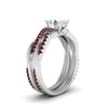 Load image into Gallery viewer, oval-shaped-Infinity-twist-diamond-matching-bridal-set-with-ruby-in-14K-white-gold-FD8253OVGRUDR-NL-WG