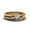 Load image into Gallery viewer, oval-shaped-Infinity-twist-matching-bridal-set-with-black-diamond-in-14K-yellow-gold-FD8253OVGBLACK-NL-YG