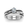 Load image into Gallery viewer, oval-shaped-Infinity-twist-matching-bridal-set-with-black-diamond-in-950-Platinum-FD8253OVGBLACK-NL-WG