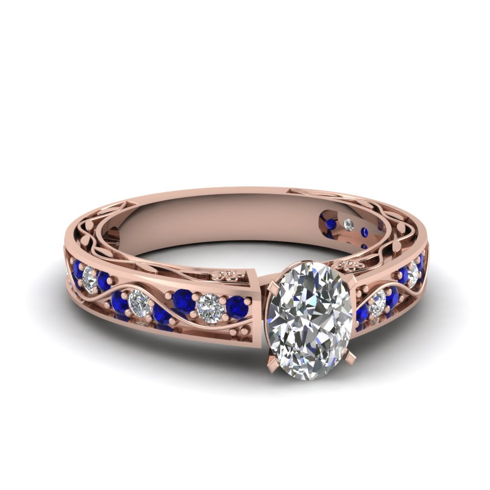 oval-shaped-antique-filigree-diamond-ring-with-blue-sapphire-in-14K-rose-gold-FDENS3543OVRGSABL-NL-RG