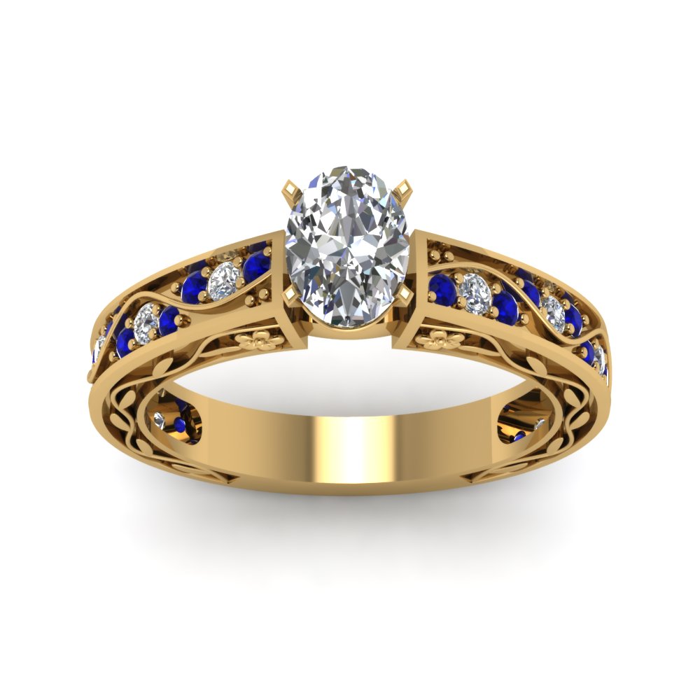 oval-shaped-antique-filigree-diamond-ring-with-blue-sapphire-in-14K-yellow-gold-FDENS3543OVRGSABLANGLE5-NL-YG