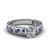 Load image into Gallery viewer, oval-shaped-antique-filigree-diamond-ring-with-blue-sapphire-in-950-platinum-FDENS3543OVRGSABL-NL-WG_a9593841-7703-4759-b25b-94faad3c2357