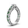Load image into Gallery viewer, oval-shaped-antique-filigree-diamond-ring-with-emerald-in-14K-white-gold-FDENS3543OVRGEMGRANGLE2-NL-WG_9f93bae6-37be-43d9-9d9c-bc7f925e2f0a