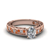 Load image into Gallery viewer, oval-shaped-antique-filigree-diamond-ring-with-orange-sapphire-in-14K-rose-gold-FDENS3543OVRGSAOR-NL-RG_586ed3c7-f57c-41df-afd6-71241f8b42aa