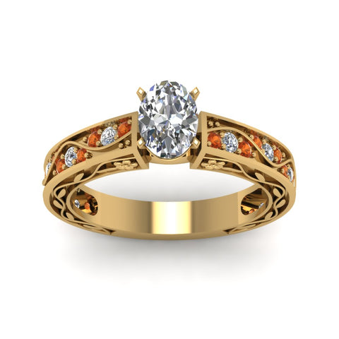 oval-shaped-antique-filigree-diamond-ring-with-orange-sapphire-in-14K-yellow-gold-FDENS3543OVRGSAORANGLE5-NL-YG
