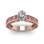 Load image into Gallery viewer, oval-shaped-antique-filigree-diamond-ring-with-pink-sapphire-in-14K-rose-gold-FDENS3543OVRGSADRPIANGLE5-NL-RG
