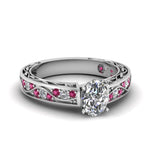 Load image into Gallery viewer, oval-shaped-antique-filigree-diamond-ring-with-pink-sapphire-in-950-platinum-FDENS3543OVRGSADRPI-NL-WG
