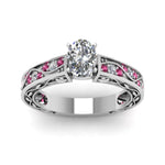 Load image into Gallery viewer, oval-shaped-antique-filigree-diamond-ring-with-pink-sapphire-in-950-platinum-FDENS3543OVRGSADRPIANGLE5-NL-WG
