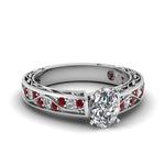 Load image into Gallery viewer, oval-shaped-antique-filigree-diamond-ring-with-ruby-in-14K-white-gold-FDENS3543OVRGRUDR-NL-WG
