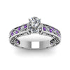 Load image into Gallery viewer, oval-shaped-antique-filigree-diamond-ring-with-violac-topaz-in-950-platinum-FDENS3543OVRGVITOANGLE5-NL-WG_59669c99-0fc8-4de3-b6d4-7c18bfbca301