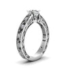 Load image into Gallery viewer, oval-shaped-antique-filigree-ring-with-black-diamond-in-14K-white-gold-FDENS3543OVRGBLACKANGLE2-NL-WG_0e870251-261e-4d03-9a5b-4b30aaf602e4