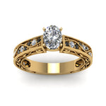 Load image into Gallery viewer, oval-shaped-antique-filigree-ring-with-black-diamond-in-14K-yellow-gold-FDENS3543OVRGBLACKANGLE5-NL-YG
