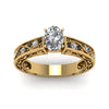 Load image into Gallery viewer, oval-shaped-antique-filigree-ring-with-black-diamond-in-14K-yellow-gold-FDENS3543OVRGBLACKANGLE5-NL-YG_97e4e2ba-a915-44b2-bbca-e22def01b9ec