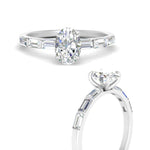 Load image into Gallery viewer, Baguette Thin Band Oval Cut Engagement Ring
