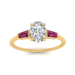 Load image into Gallery viewer, oval-shaped-bar-baguette-3-stone-pink-sapphire-engagement-ring-in-FDENS100OVRGSADRPI-NL-YG
