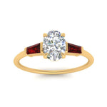 Load image into Gallery viewer, oval-shaped-bar-baguette-3-stone-ruby-engagement-ring-in-FDENS100OVRGRUDR-NL-YG
