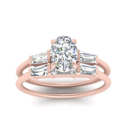 oval-shaped-bar-set-diamond-ring-with-matching-3-baguette-wedding-band-in-rose-gold-FDENS100OVANGLE5-NL-RG