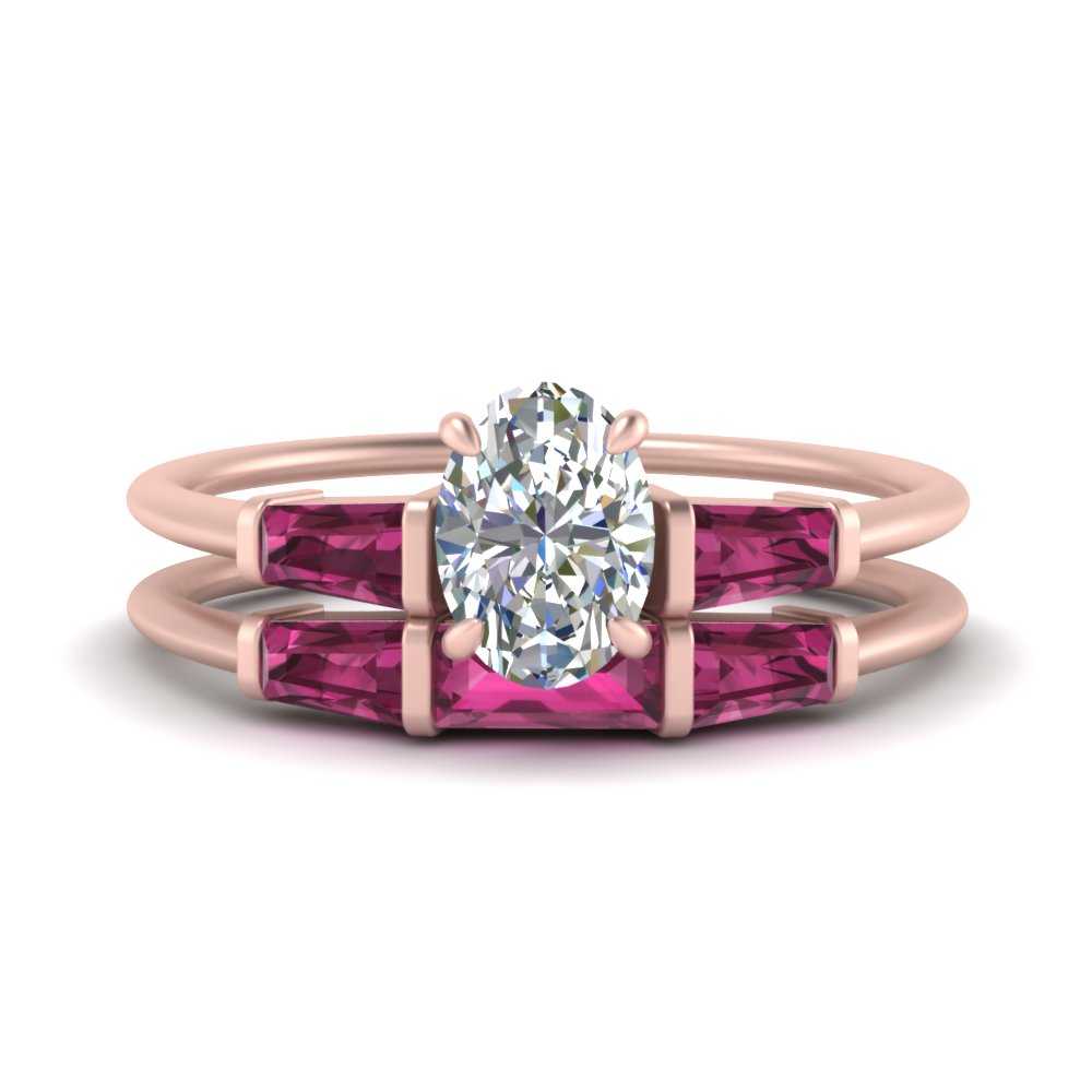 oval-shaped-bar-set-pink-sapphire-ring-with-matching-3-baguette-wedding-band-in-FDENS100OVGSADRPI-NL-RG