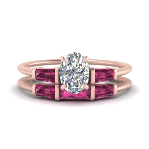 oval-shaped-bar-set-pink-sapphire-ring-with-matching-3-baguette-wedding-band-in-rose-gold-FDENS100OVGSADRPI-NL-RG