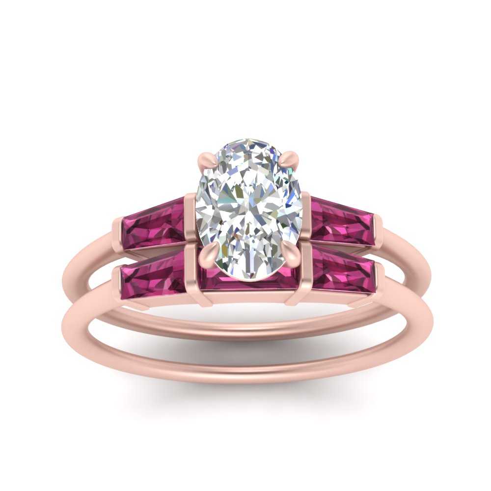 oval-shaped-bar-set-pink-sapphire-ring-with-matching-3-baguette-wedding-band-in-FDENS100OVGSADRPI-NL-RG
