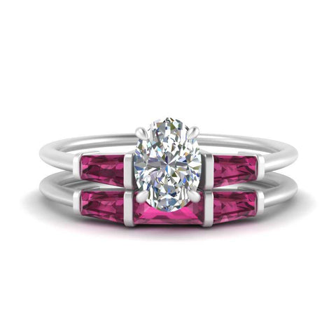 oval-shaped-bar-set-pink-sapphire-ring-with-matching-3-baguette-wedding-band-in-white-gold-FDENS100OVGSADRPI-NL-WG