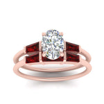 Load image into Gallery viewer, oval-shaped-bar-set-ruby-ring-with-matching-3-baguette-wedding-band-in-FDENS100OVGRUDR-NL-RG
