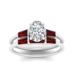 Load image into Gallery viewer, oval-shaped-bar-set-ruby-ring-with-matching-3-baguette-wedding-band-in-FDENS100OVGRUDR-NL-WG

