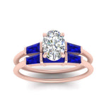 Load image into Gallery viewer, oval-shaped-bar-set-sapphire-ring-with-matching-3-baguette-wedding-band-in-FDENS100OVGSABL-NL-RG
