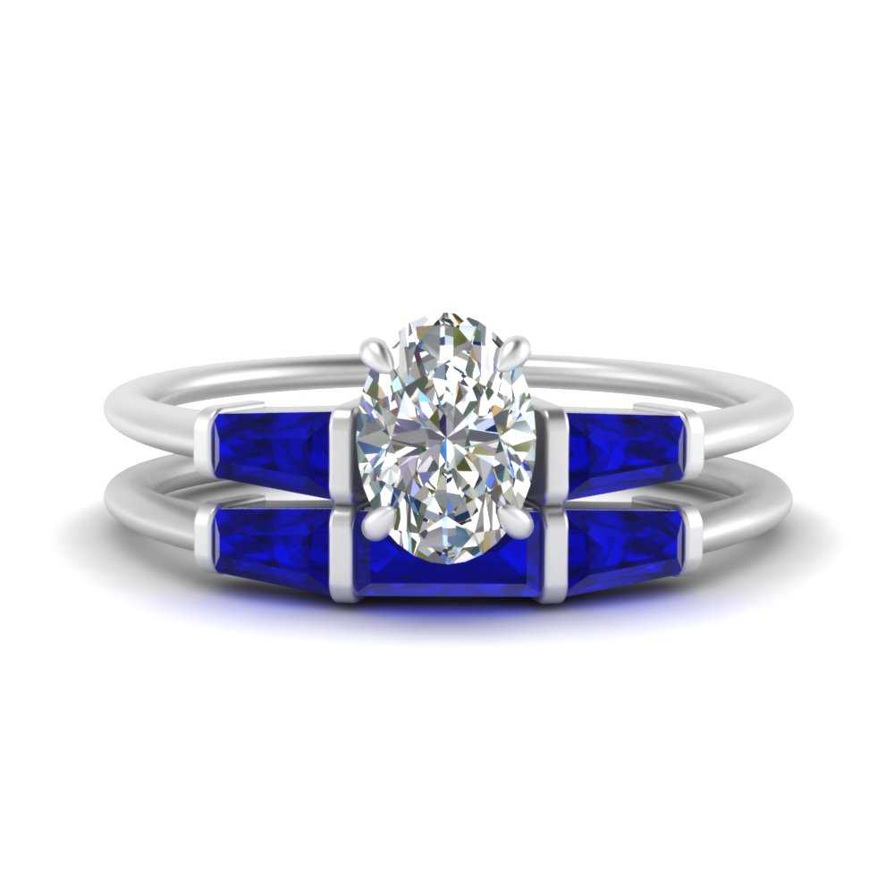 oval-shaped-bar-set-sapphire-ring-with-matching-3-baguette-wedding-band-in-FDENS100OVGSABL-NL-WG
